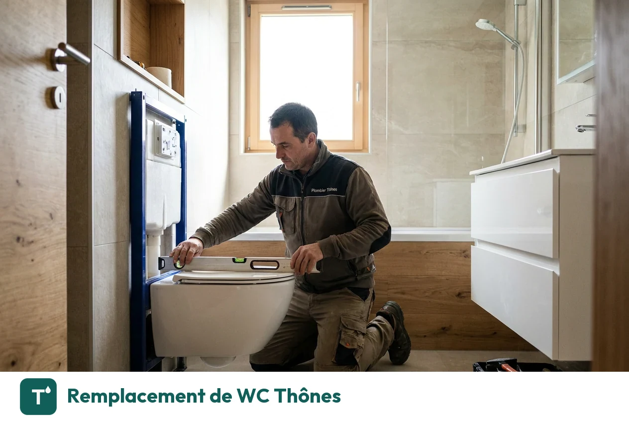 Remplacement de WC à Thônes
